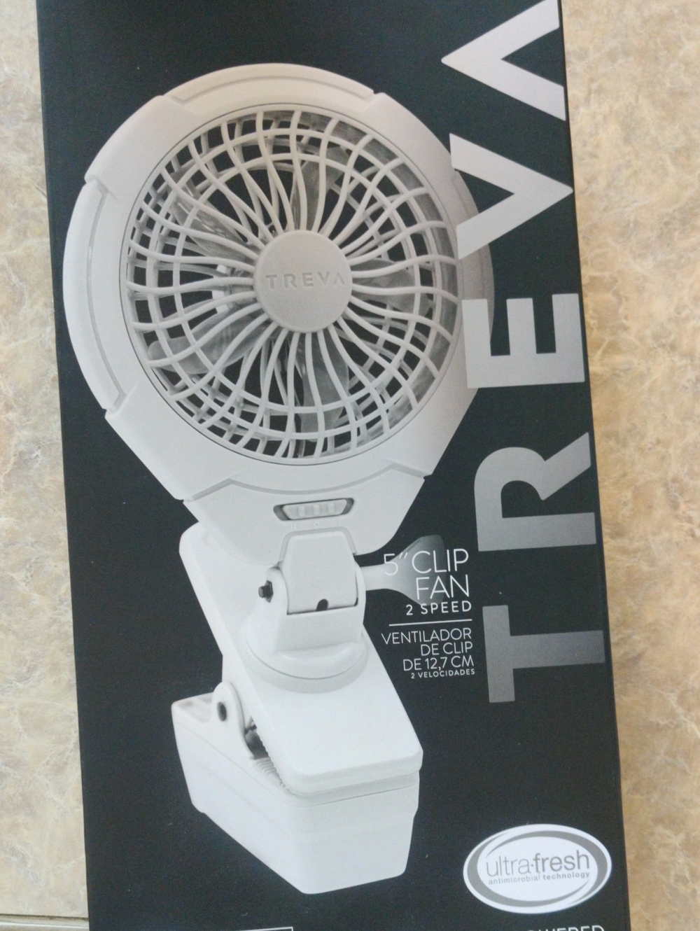 White 5" Clip Fan - 2 Speed